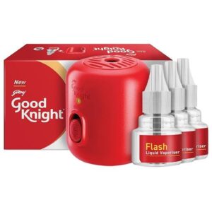 Good Knight Flash Liquid Vaporiser Combo Pack | Machine + Refill | 2x Faster Than Before | Mosquito Repellent Refill
